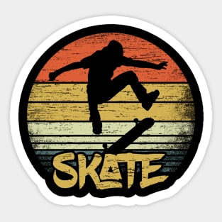 Vintage Skate Skateboard Skateboarding Cloathing Kickflip Ollie Sticker